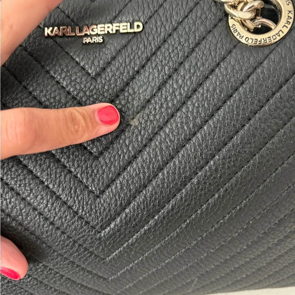 Karl Lagerfeld Black Quilted Women's Bag - Picture 4 of 8